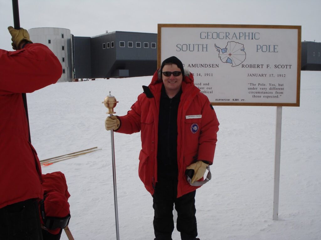 Frederick Wilder at the geographic south pole.